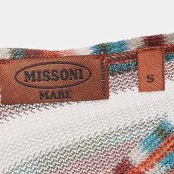 Missoni Mare Multicolor Patterned Knit Kaftan Cover Up Dress S