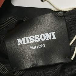 Pre Owned Missoni Black/White Zig Zag Synthetic Bucket Hat