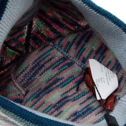 Pre Owned Missoni Multicolor Patterned Wool Knit Beanie