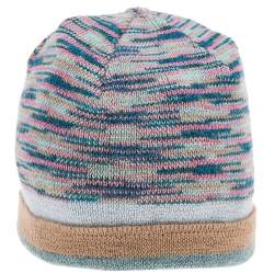 Pre Owned Missoni Multicolor Patterned Wool Knit Beanie