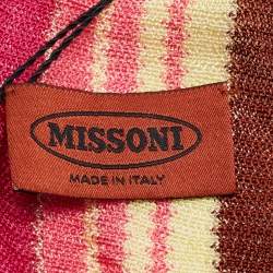 Pre Owned Missoni Multicolor Knit Rayon Blend Stole