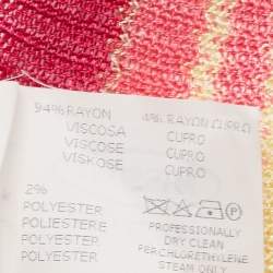 Pre Owned Missoni Multicolor Knit Rayon Blend Stole