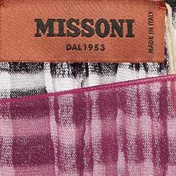 Missoni Purple Stripe Lurex Silk Knit Maxi Dress M