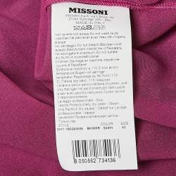Missoni Purple Stripe Lurex Silk Knit Maxi Dress M