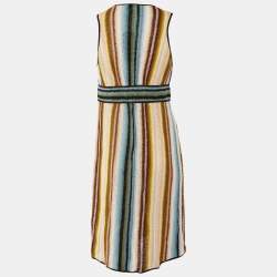 Missoni Multicolor Patterned Knit Hook Front Sleeveless Shrug M