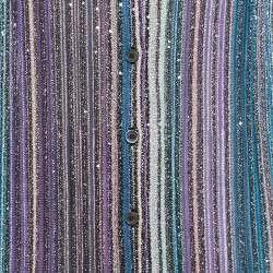 Missoni Blue Sequined Lured Knit Long Cardigan L