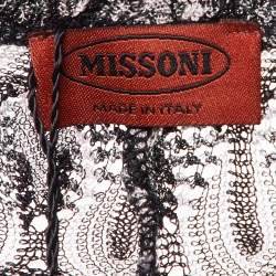 Pre Owned Missoni Black Patterned Lurex Knit Stockings XS