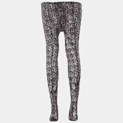 Pre Owned Missoni Black Patterned Lurex Knit Stockings XS