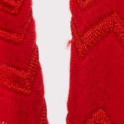 Pre Owned Missoni Red Zig Zag  Knit Flared Short Dress M