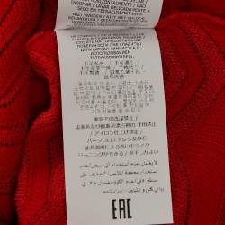 Pre Owned Missoni Red Zig Zag  Knit Flared Short Dress M