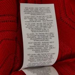 Pre Owned Missoni Red Zig Zag  Knit Flared Short Dress M