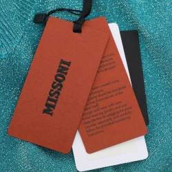 Pre Owned Missoni Metallic Lurex Knit Long Sleeve V Neck Tops M