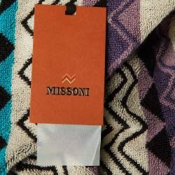Pre Owned Missoni Multicolor Printed Terry Belted Bathrobe L
