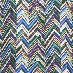 Pre Owned طقم بيجاما حرير ميزوني زجزاج متعدد الألوان مقاس متوسط (ميديم)