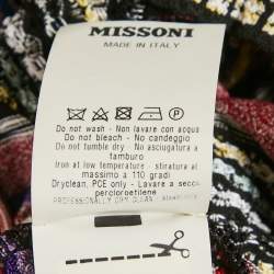 مملوكة مسبقًا Missoni Multicolor Textured Knit V-Neck Pullover M