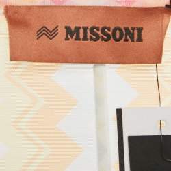 مملوكة مسبقًا Missoni Multicolor Zig-Zag Print Mesh Cover-Up Dress M