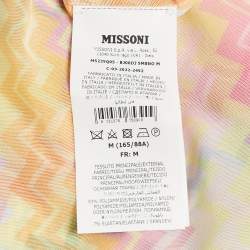 مملوكة مسبقًا Missoni Multicolor Zig-Zag Print Mesh Cover-Up Dress M