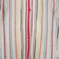 Pre Owned Missoni Multicolor Striped Lamé Cover-Up Kaftan M