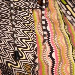 Pre Owned Missoni Brown Abstract Printed Synthetic Hooded Puffer Jacket S