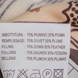 Pre Owned Missoni Brown Abstract Printed Synthetic Hooded Puffer Jacket S