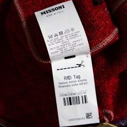 Pre Owned Missoni Multicolor Lurex Knit Long Sleeve Maxi Dress M 