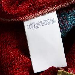 Pre Owned Missoni Multicolor Lurex Knit Long Sleeve Maxi Dress M 