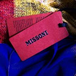 Pre Owned Missoni Multicolor Lurex Knit Long Sleeve Maxi Dress M 