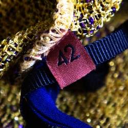 Pre Owned Missoni Multicolor Lurex Knit Long Sleeve Maxi Dress M 