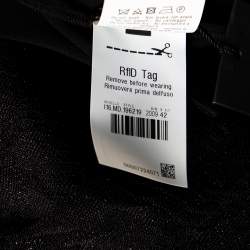 Pre Owned Missoni Black Lurex Knit Sheer Pleated Detail Maxi Skirt M