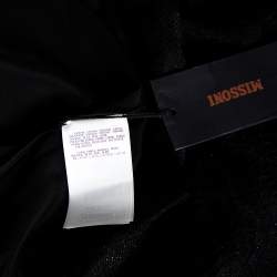 Pre Owned Missoni Black Lurex Knit Sheer Pleated Detail Maxi Skirt M