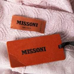 Pre Owned Missoni Pink Patterned Lurex Knit Sleeveless Top & Pleated Shorts Set S