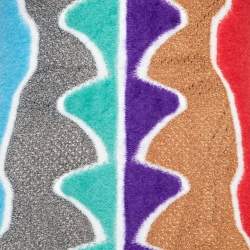 Pre Owned Missoni Multicolor Wave Pattern Knit Maxi Dress S