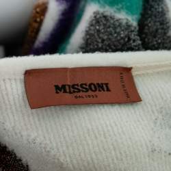 Pre Owned Missoni Multicolor Wave Pattern Knit Maxi Dress S