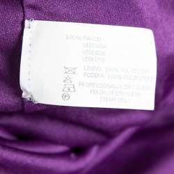 Pre Owned Missoni Purple Patterned Knit Spaghetti Strap Layered Mini Dress M