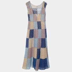 Pre Owned Missoni Multicolor Lurex Knit Sleeveless Maxi Dress S