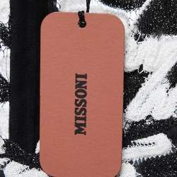 Pre Owned Missoni Black/White Patterned Lurex Knit Maxi Dress L