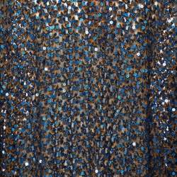 Pre Owned Missoni Sequined Crochet Knit Wool Blend Kaftan Dress L