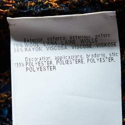 Pre Owned Missoni Sequined Crochet Knit Wool Blend Kaftan Dress L