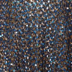 Pre Owned Missoni Sequined Crochet Knit Wool Blend Kaftan Dress L