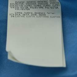 Missoni Metallic Blue/Silver Patterned Knit Maxi Skirt M