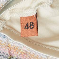 Pre Owned Missoni Multicolor Chevron Pattern Knit Maxi Kaftan Dress L