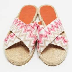 مملوكة مسبقًا صندل ميزوني إسبادريل قماش تريكو موجات هارلو متعدد الألوان مقاس 36