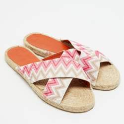 مملوكة مسبقًا صندل ميزوني إسبادريل قماش تريكو موجات هارلو متعدد الألوان مقاس 36