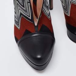 مملوكة مسبقًا Missoni Multicolor Fabric And Leather Cap Toe Platform Pumps Size 40
