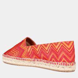 Pre Owned Missoni Fabric Slip On Espadrilles Size 36