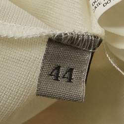 Pre Owned Missoni Sport Grey Striped Knit Flared Maxi Skirt M