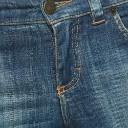 Pre Owned Missoni Sport Blue Faded Denim Low Waist Jeans S/Waist 28"