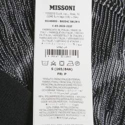 Pre Owned طقم ميسوني سبورت نشط محبوك لوريكس أسود مقاسين صغير جدًا وصغير