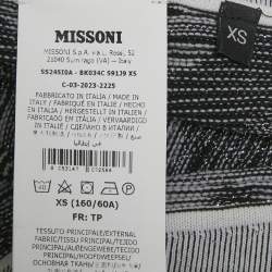 Pre Owned طقم ميسوني سبورت نشط محبوك لوريكس أسود مقاسين صغير جدًا وصغير