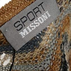Missoni Sport Multicolor Wool & Mohair Patterned Knit Midi Dress L